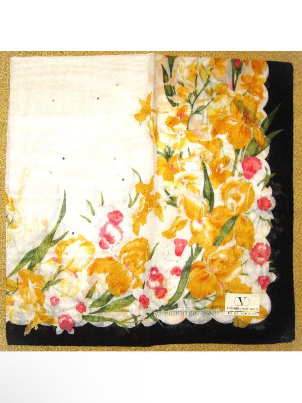 Valentino Garavani Floral Cotton neckerchief, bag or hair accessory NWT - Picture 3 of 7